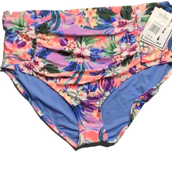 Plus Size California Sunshine High-waist Bikini Bottoms Size 3X - Picture 5 of 6